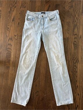 AJ Armani Jeans Womens Size 31 Light Wash Straight Leg Stretch Denim Jeans J752Q